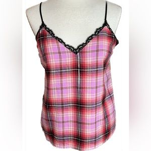 VICTORIA SECRET FLANNEL CHECKERED CAMISOLE TOP